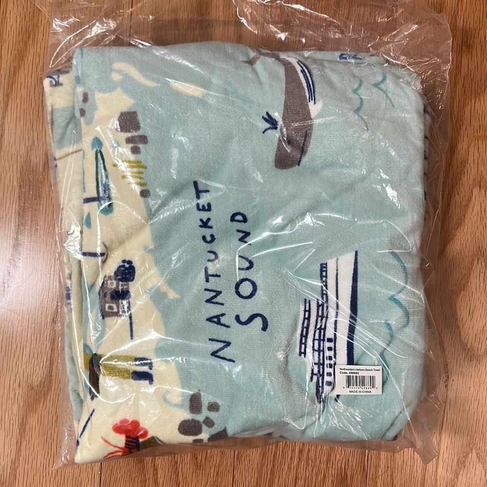 NWT Spartina Northeastern Harbors Beach Towel